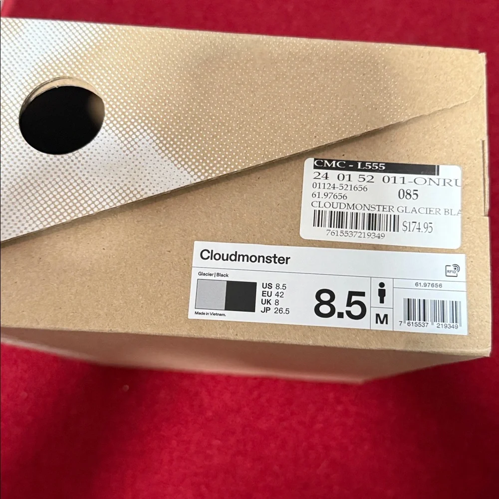 ON CloudTec Gray and Black Sneakers size 8.5 slightly worn in original box - Picture 6 of 6